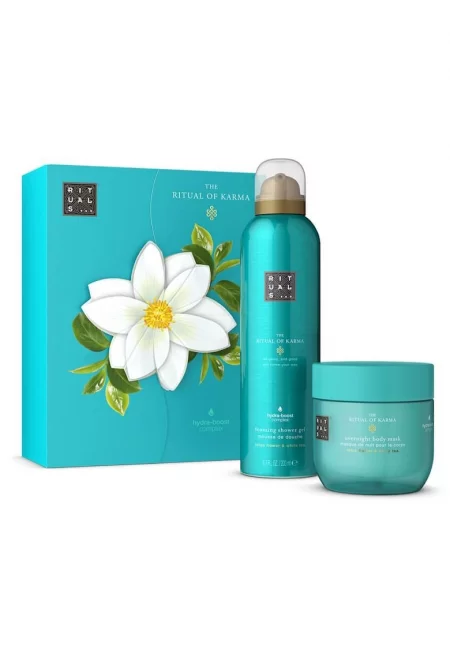 Комплект  The Ritual of Karma – душ пяна 200 мл + нощна маска за тяло 100 мл