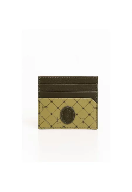 Кожен калъф за карти - Зелен