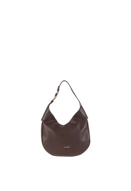 Кожена чанта с метално лого