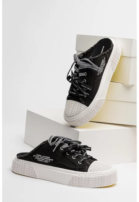 Маратонки с лого - Черен