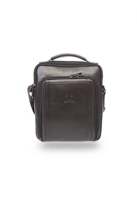 Мъжка чанта от естествена кафява кожа Luca