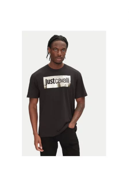 Мъжка тениска  78OAHT15 CJ500 - Памук - Черен - Черен