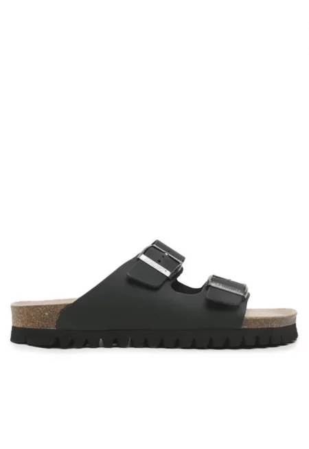 Мъжки чехли  302706891 - Естествена кожа/нубук - черни