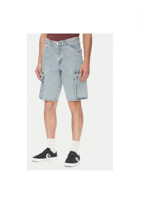 Мъжки дънкови шорти Levi S - 001GU-0004 - Памук - Син
