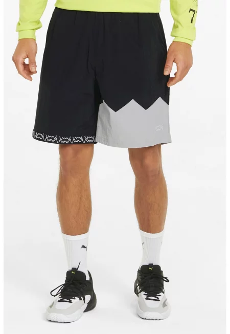Непромокаеми баскетболни шорти Jaws с регулираща се талия - Черен/Сив