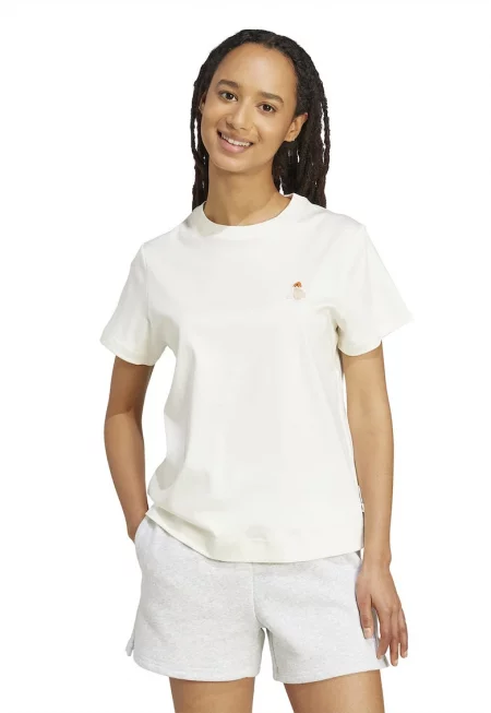 Памучна тениска с овално деколте