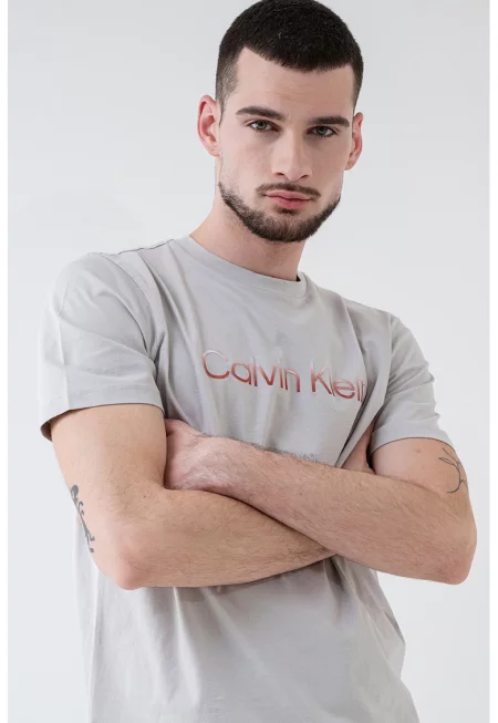 Памучна тениска - Светло сив