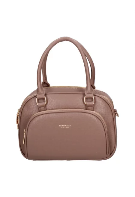 Ръчна чанта с допълнителна презрамка - Сиво-кафяв