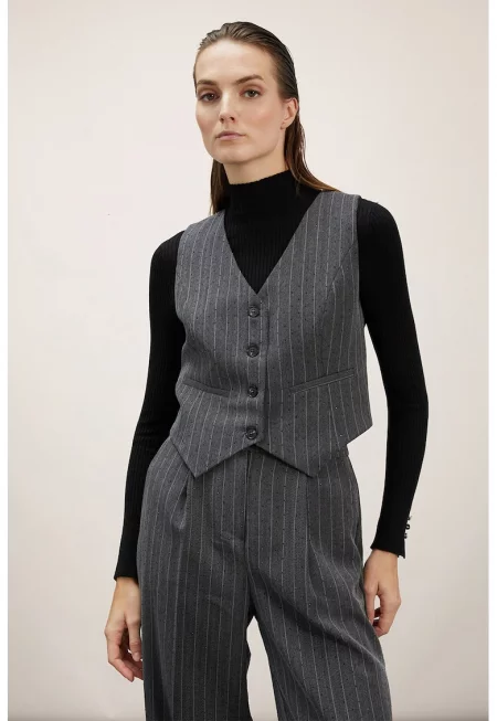 Раиран елек - Tъмносив