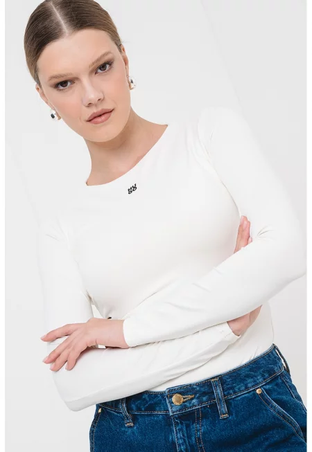 Слим блуза Dasiia - Мръснобял