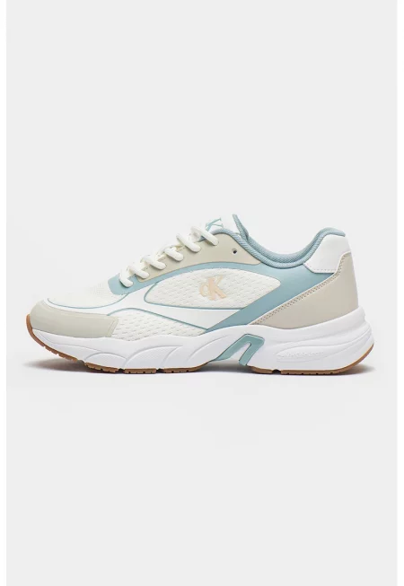 Спортни обувки Retro Tennis - Бял/Пастелносин/Сиво-бежов