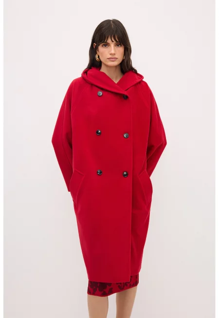 Свободно палто с качулка