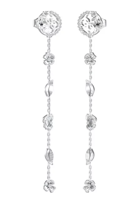 Висящи обеци от неръждаема стомана - Сребрист