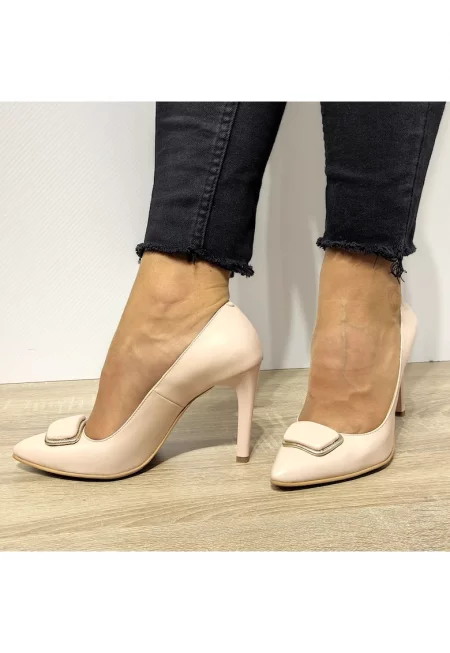 77175 Елегантни дамски обувки Ivory - Ivory - Cлонова кост