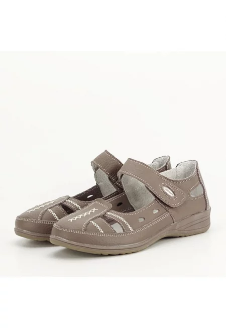 Аврора кафяви балерини от естествена кожа M5 8120