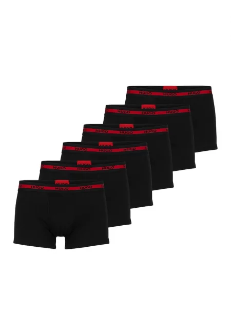 Боксерки с лого на талията - 6 чифта - Черен