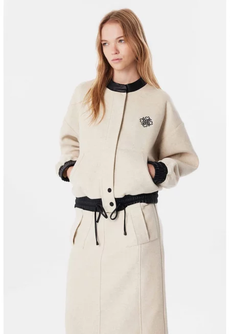 Бомбър яке с еко кожа