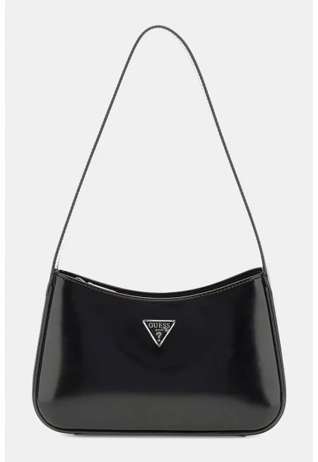 Чанта еко кожа с метално лого - Черен