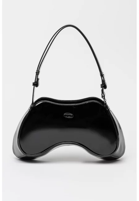 Чанта за рамо Play от еко кожа - Избеляло черно