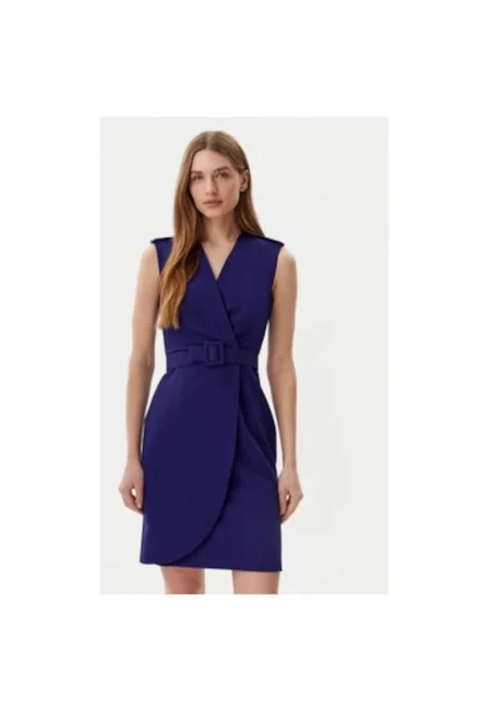 Дамска рокля -  305291271 - Полиестер - Син - Син