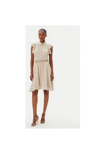 Дамска рокля  FR25SD1011W774J7 - Вискоза - Бежов - Бежов