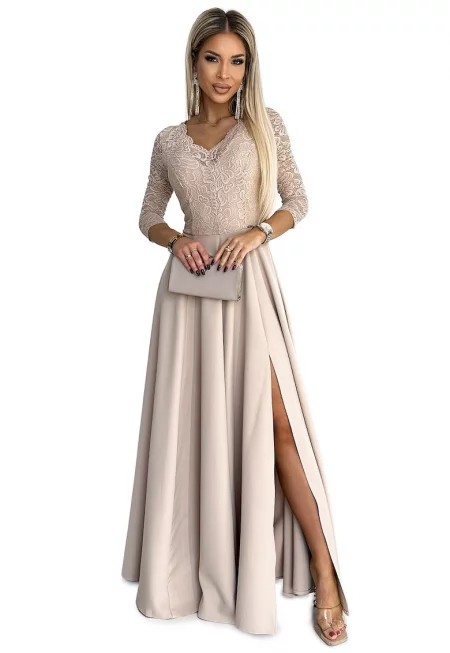 Дамска вечерна рокля  Amber бежова