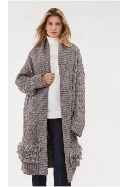 Дамска жилетка  Liliane W3BR43 - дълга - розов