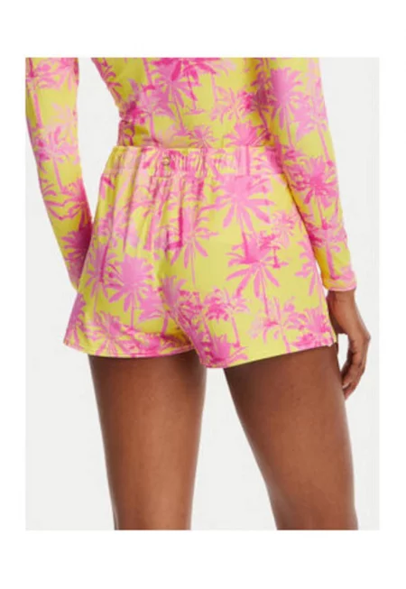 Дамски бански шорти -  полиамид/еластан - жълто/розово