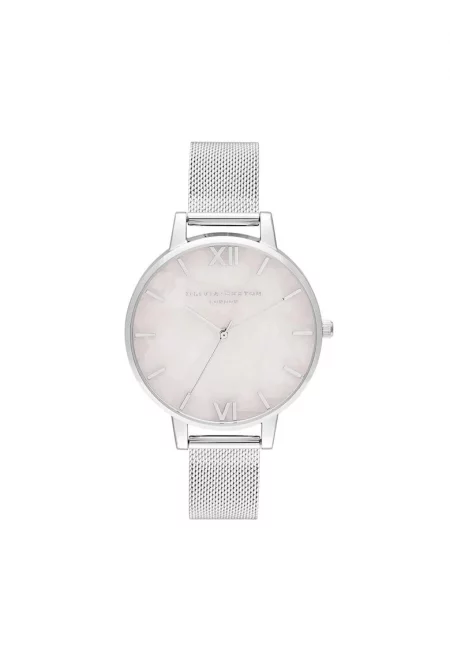 Дамски часовник - Оливия Бъртън - Полускъпоценен OB16SP16 - Сребрист