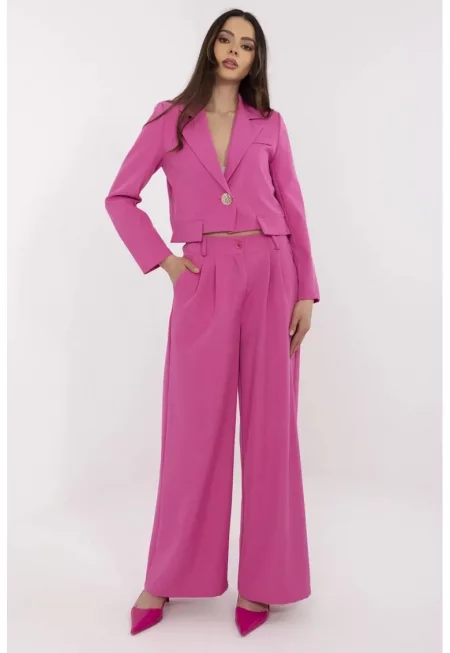 Дамски костюм  розов - полиестер