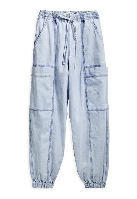 Дамски панталон  25SWDD42 - Памук/Полиестер - Син - Син