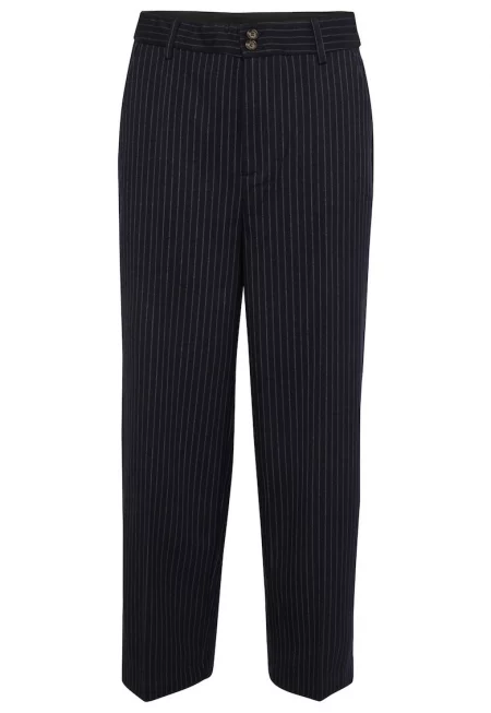 Дамски панталон -  302056323 - Полиестер - Тъмносин - Тъмносин