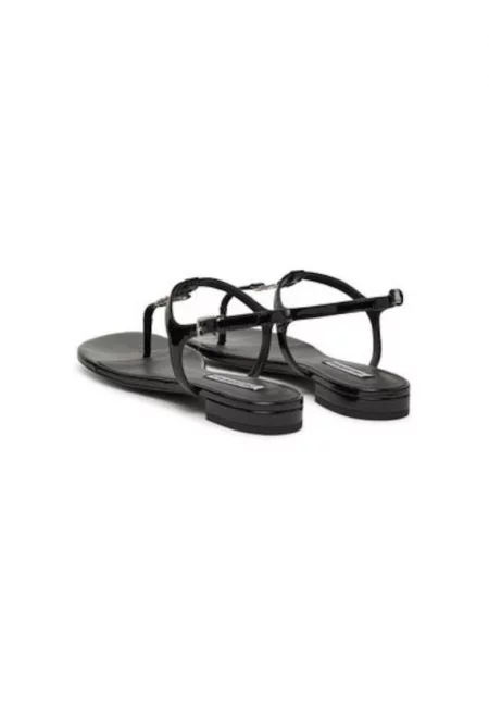 Дамски сандали - KL82515 -  Естествена кожа - Черен