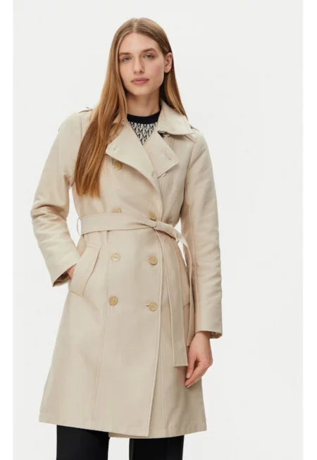 Дамски тренчкот -  305253026 - Полиестер/Памук - Бежов - Бежов