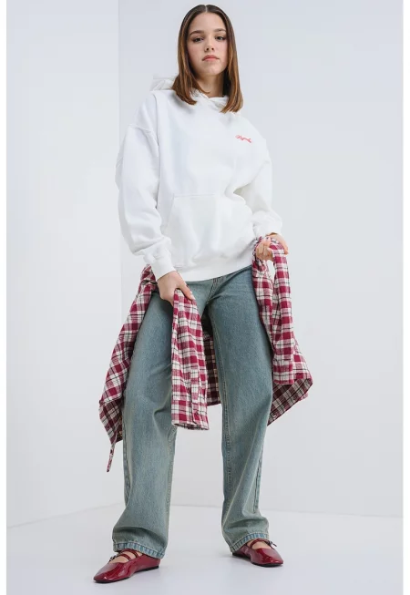 Дънки деграде с миди талия