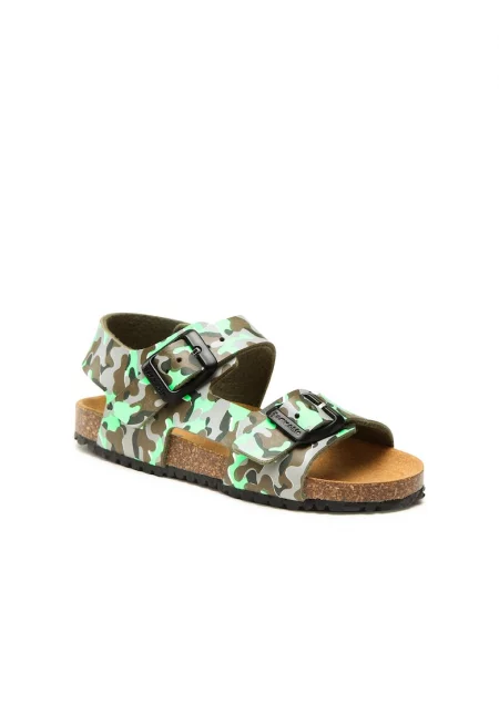 Детски сандали -  302666027 - Текстил - Зелени - Зелен