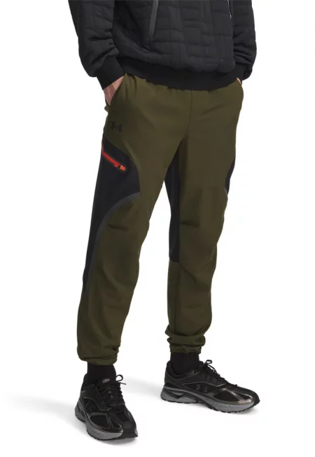 Фитнес панталон с връзка - Черен/Тъмно каки