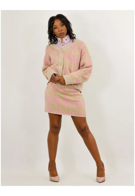 Флорална пола - Розово -