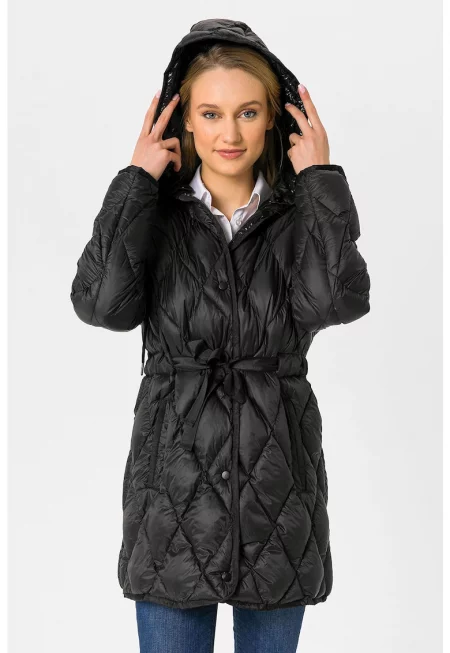Капитонирано зимно яке Laurelle с отделяща се каучлка