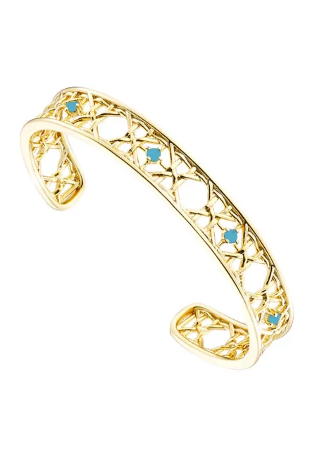 Колие с 18K злато с циркони