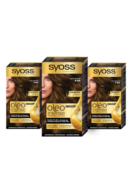 Комплект: 3 x Перманентни бои за коса без амоняк  Color Oleo Intense - 7-58 Cool beige blond - 115 мл