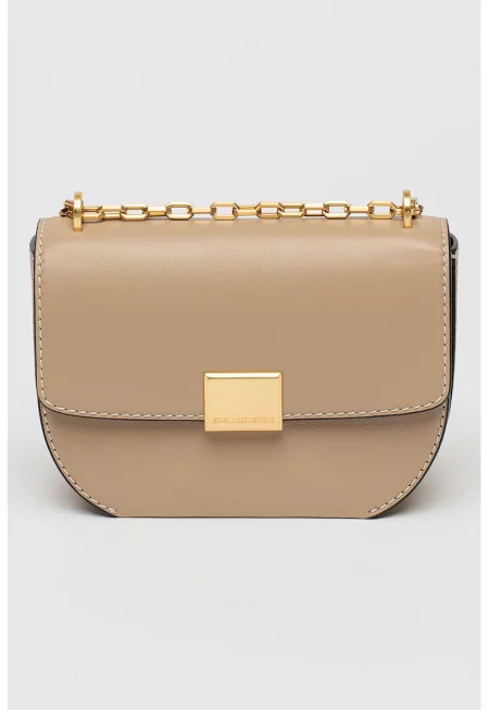 Кожена чанта през рамо Forever - Светло бежово - 14 x 20 x 5.5 CM