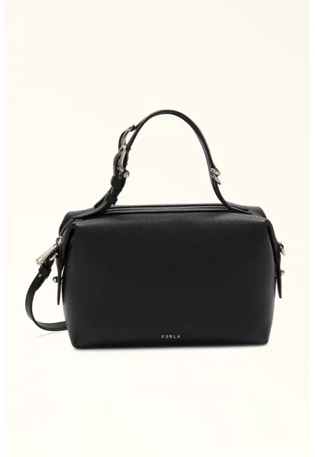 Кожена ръчна чанта Boston с допълнителна презрамка