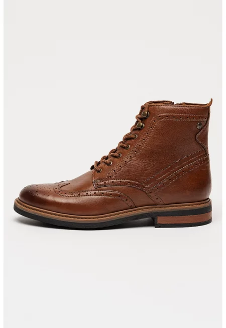 Кожени боти Newford Brogue - Кафяв