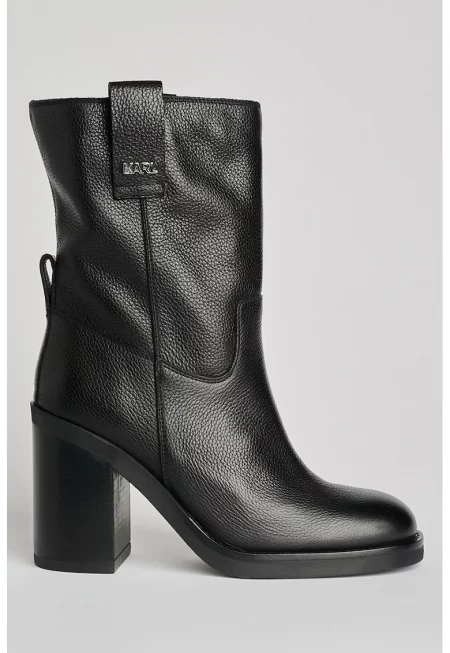 Кожени боти с масивен ток