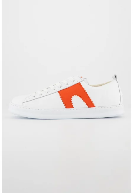 Кожени спортни обувки Runner Four 1493 - Червен/Бял