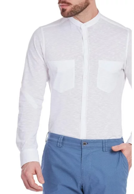 Мъжка риза -  slim fit 5957 - бяла