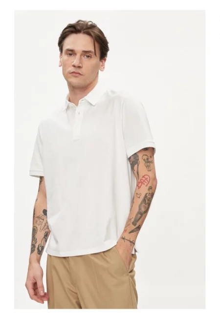 Мъжка тениска -  65050 - Памук - Бяла