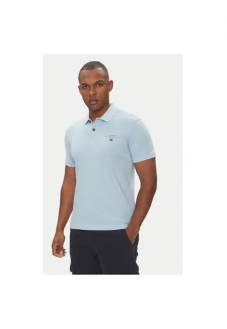 Мъжка тениска Polo  NP0A4GB4I831 - памук - 3XL INTL - светло синьо