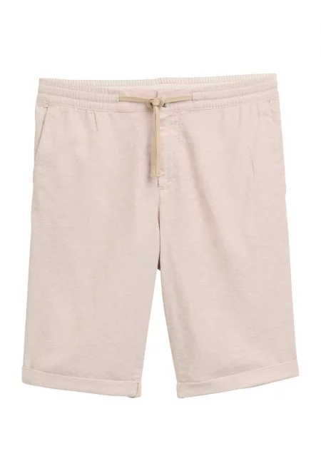 Мъжки къси панталони  1044715 - Лен/Памук - Бежов